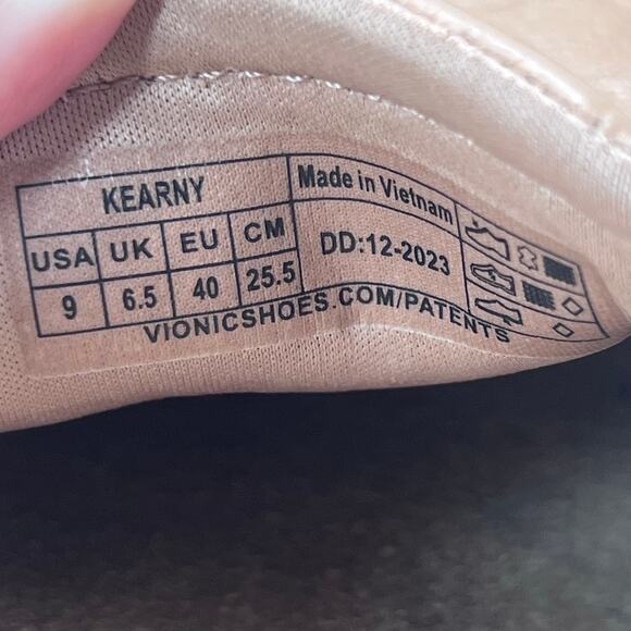 Vionic Kearny Platform Leather Slip-On Sneaker Loafer Tan Women 9M - Picture 9 of 9